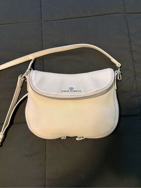 Vince Camuto Pebble Leather Crossbody in Light Beige